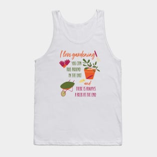 Funny Gardening and Beer Tank Top